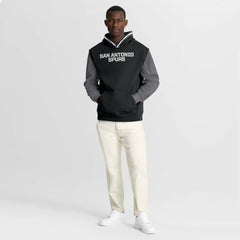 San Antonio Spurs Half Court Shot Clock Fastbreak Hoodie - Black/Gray outlet