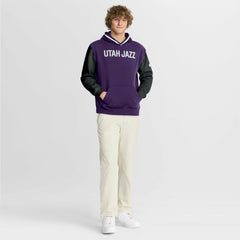 Utah Jazz Half Court Shot Clock Fastbreak Hoodie - Purple/Black shop