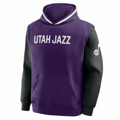 Utah Jazz Half Court Shot Clock Fastbreak Hoodie - Purple/Black shop