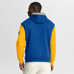Golden State Warriors Half Court Shot Clock Fastbreak Hoodie sale - Royal/Gold discount