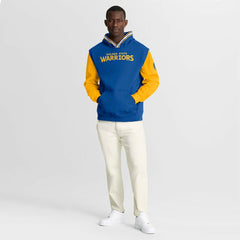 Golden State Warriors Half Court Shot Clock Fastbreak Hoodie sale - Royal/Gold discount