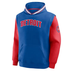 Detroit Pistons Half Court Shot Clock Fastbreak Hoodie sale - Blue/Red discount