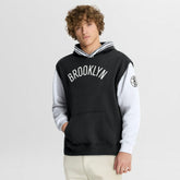 Brooklyn Nets Half Court Shot Clock Fastbreak Hoodie - Black/White cheap