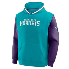 Charlotte Hornets Half Court Shot Clock Fastbreak Hoodie - Teal/Purple sale