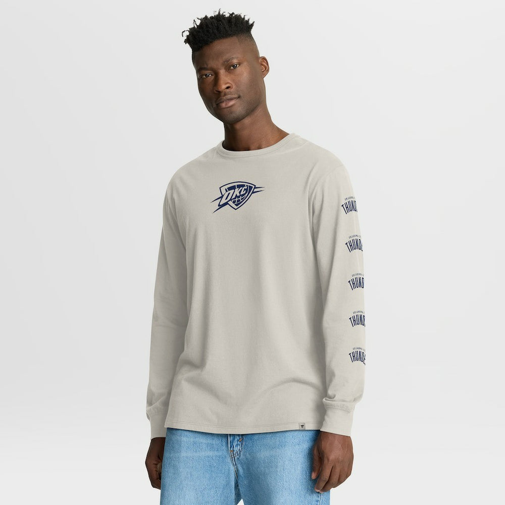 Oklahoma City Thunder Crossover Collection Ball Screen Action Premium Long Sleeve T-Shirt - Cream on sale