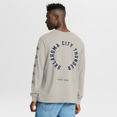 Oklahoma City Thunder Crossover Collection Ball Screen Action Premium Long Sleeve T-Shirt - Cream on sale