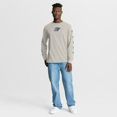 Oklahoma City Thunder Crossover Collection Ball Screen Action Premium Long Sleeve T-Shirt - Cream on sale