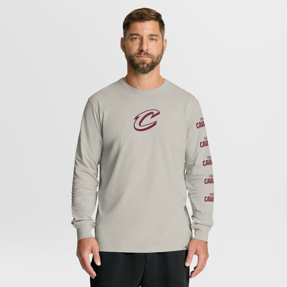 Cleveland Cavaliers Crossover Collection Ball Screen Action Premium Long Sleeve T-Shirt sale - Cream outlet