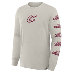Cleveland Cavaliers Crossover Collection Ball Screen Action Premium Long Sleeve T-Shirt sale - Cream outlet