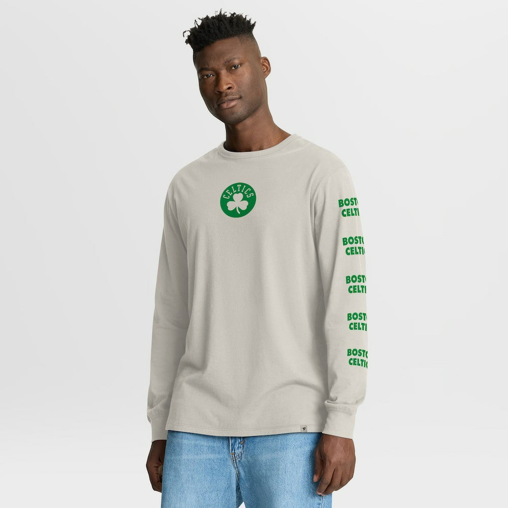 Boston Celtics Crossover Collection Ball Screen Action Premium Long Sleeve T-Shirt - Cream outlet