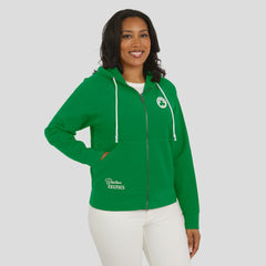 Boston Celtics WEAR by Erin Andrews Women's Vintage Full-Zip Raglan Hoodie - Green on sale