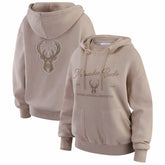 Milwaukee Bucks WEAR by Erin Andrews Women's Washed Pullover Crewdie - Tan for sale