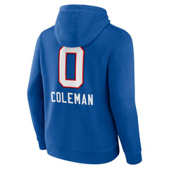 Keon Coleman Buffalo Bills Team Wordmark Name & Number Pullover Hoodie - Royal sale