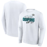 Philadelphia Eagles Super Bowl LIX Champions Iconic Victory Fleece Sweatshirt - White on sale