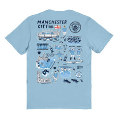 Manchester City Vive La Fete Women's Impressions Artwork T-Shirt Discount - Sky Blue
