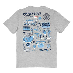 Manchester City Vive La Fete Women's Impressions Artwork T-Shirt - Heather Gray online