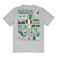 Mexico National Team Vive La Fete Women's Impressions Artwork T-Shirt - Heather Gray sale