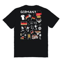 Germany National Team Vive La Fete Women's Impressions Artwork T-Shirt - Black online