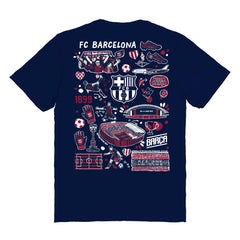 Barcelona Vive La Fete Women's Impressions Artwork T-Shirt - Navy discount