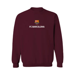 Barcelona Vive La Fete Women's Color Badge Pullover Sweatshirt - Maroon outlet