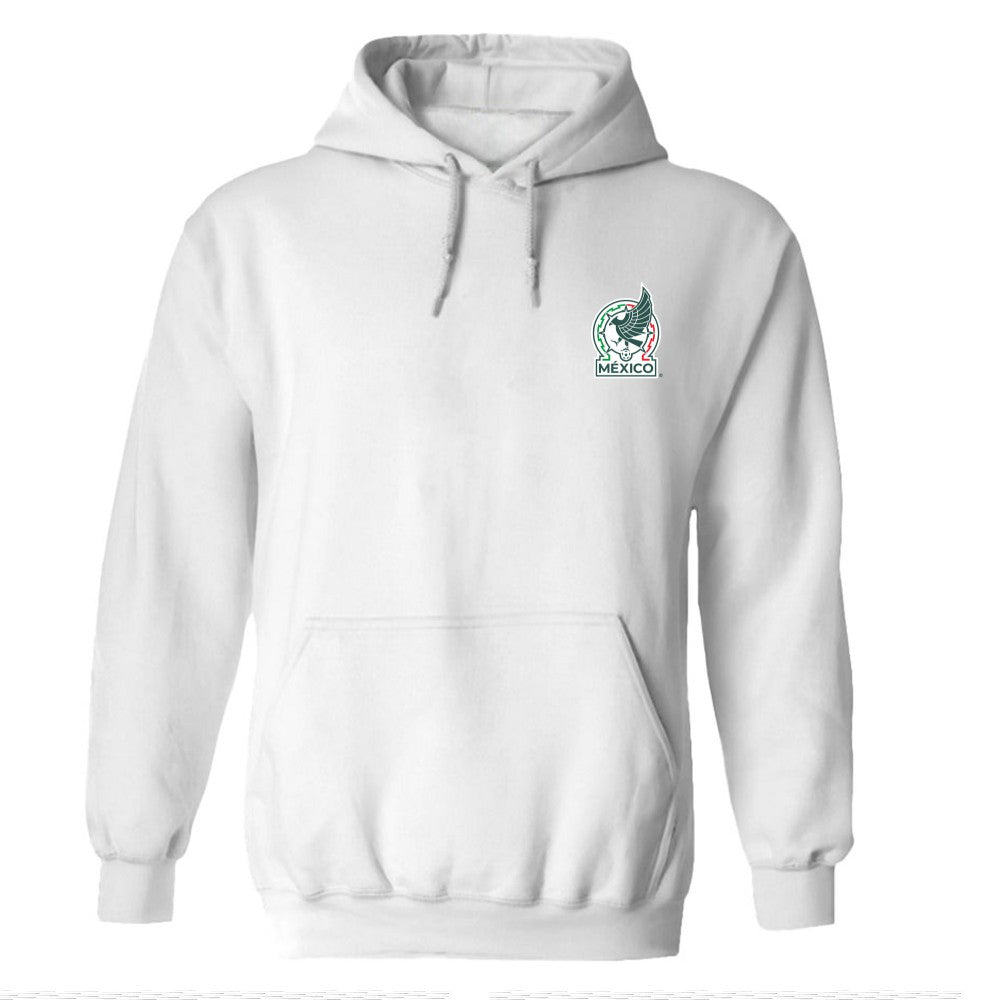 Mexico National Team Vive La Fete Women's Color Badge Pullover Hoodie for sale - White