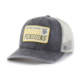 Pittsburgh Penguins '47 Canteen Pigment Dyed Patch Trucker Adjustable Hat - Charcoal Hats