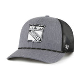 New York Rangers '47 Carbon Rope Trucker Adjustable Hat - Gray Hats