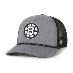 Boston Bruins '47 Carbon Rope Trucker Adjustable Hat - Gray Hats
