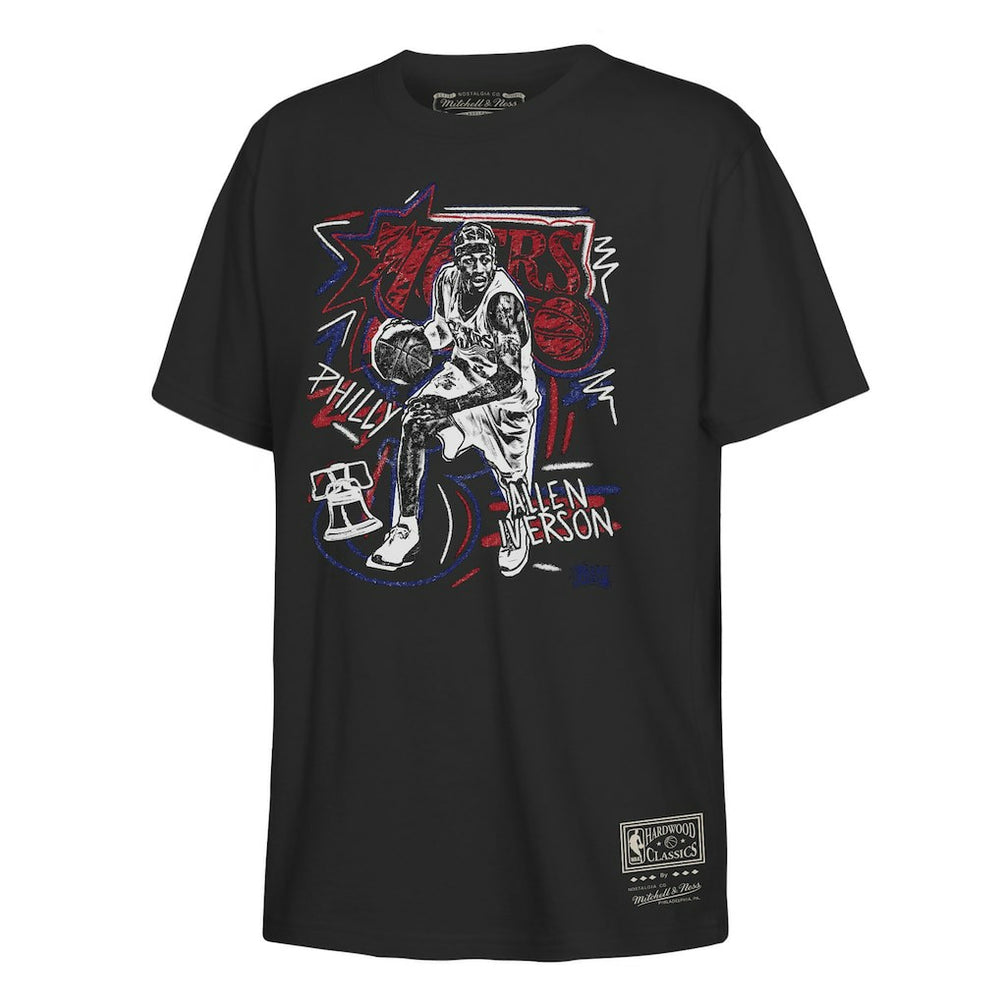 Allen Iverson Philadelphia 76ers Youth Chalked Up T-Shirt - Black on sale