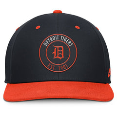 Detroit Tigers Cooperstown Collection Pro Dri-FIT Snapback Hat Navy/Orange