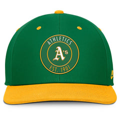 Athletics Cooperstown Collection Pro Dri-FIT Snapback Hat Green/Gold