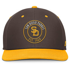 San Diego Padres Cooperstown Collection Pro Dri-FIT Snapback Hat Brown/Gold