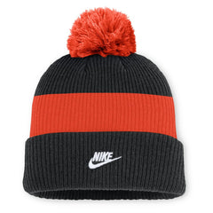 San Francisco Giants Cooperstown Collection Peak Standard Cuffed Knit Hat with Pom Black/Orange