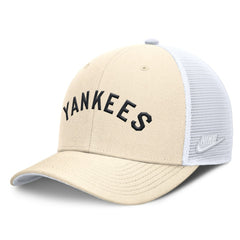 New York Yankees Cooperstown Collection Dri-FIT Rise Trucker Adjustable Hat Natural