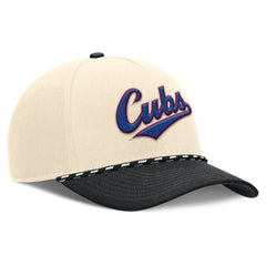 Chicago Cubs Cooperstown Collection Rise Adjustable Hat Natural/Black