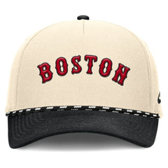 Boston Red Sox Cooperstown Collection Rise Adjustable Hat Natural/Black
