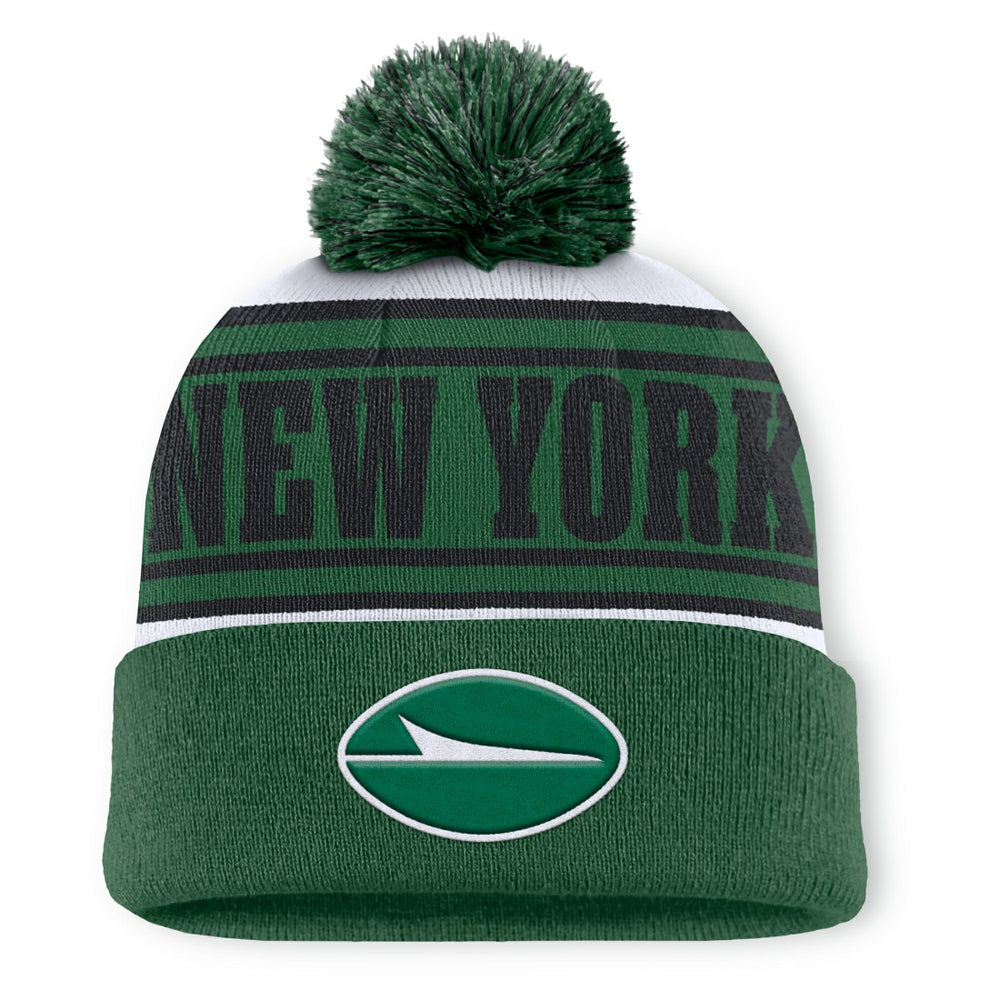 New York Jets Center Cuffed Knit Hat with Pom - Green cheap
