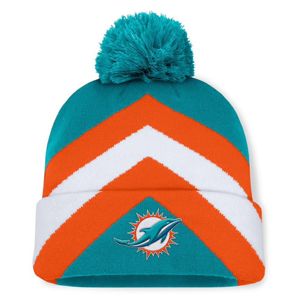 Miami Dolphins Women's Cornerback Cuffed Knit Hat with Pom - Aqua on sale