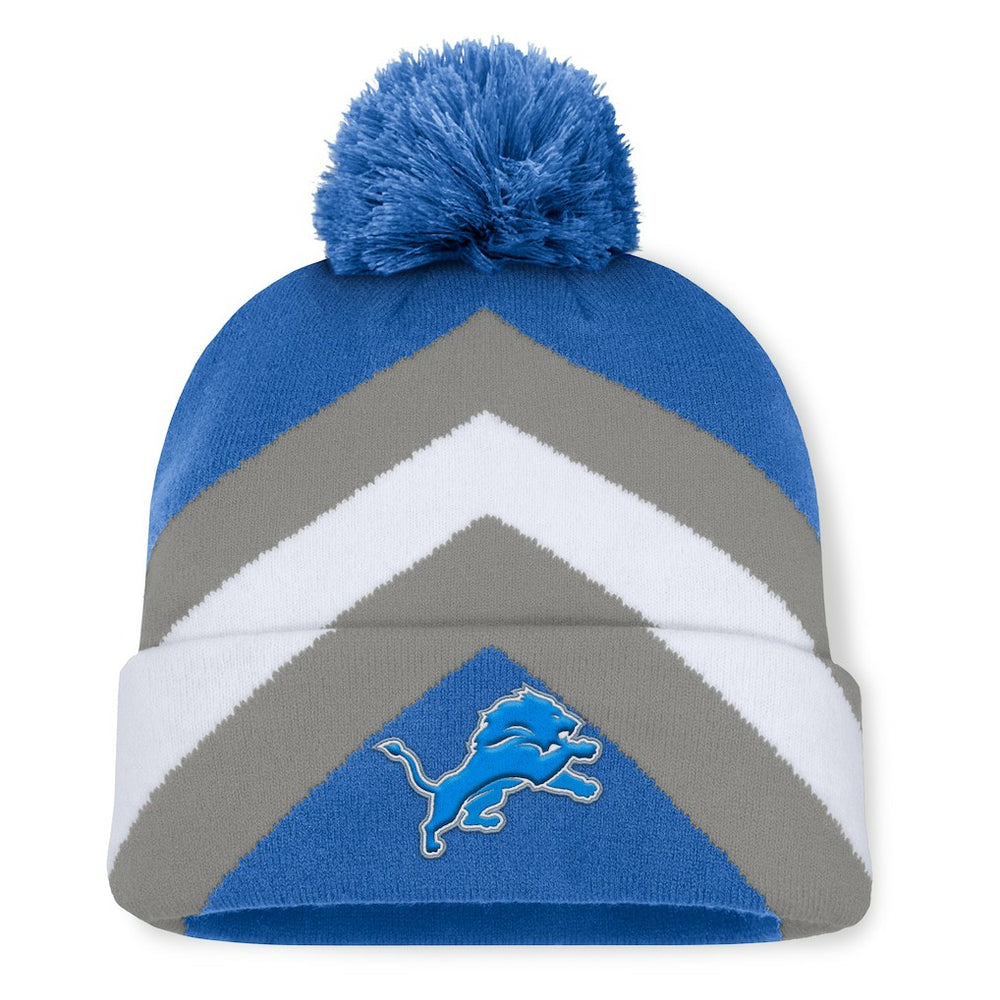Detroit Lions Women's Cornerback Cuffed Knit Hat with Pom - Blue discount