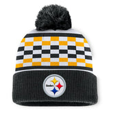 Pittsburgh Steelers Women's End Zone Cuffed Knit Hat with Pom - Black on sale