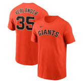 Justin Verlander San Francisco Giants Fuse Name & Number T-Shirt Orange