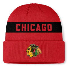 Chicago Blackhawks Fanatics Centennial Cuffed Knit Hat - Red Hats