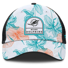 Miami Dolphins Tropical Adjustable Trucker Hat - White/Black for sale