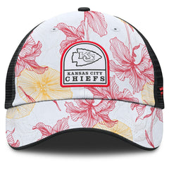 Kansas City Chiefs Tropical Adjustable Trucker Hat - White/Black outlet
