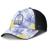 Los Angeles Rams Tropical Adjustable Trucker Hat - White/Black outlet