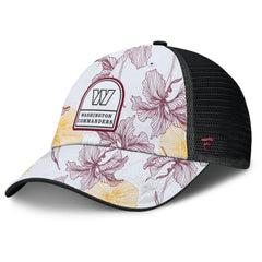 Washington Commanders Tropical Adjustable Trucker Hat - White/Black outlet