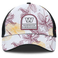Washington Commanders Tropical Adjustable Trucker Hat - White/Black outlet