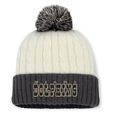 Miami Dolphins Women's Coaxial Cuffed Knit Hat with Pom - Cream outlet