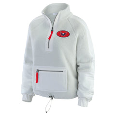 Washington Capitals WEAR by Erin Andrews Women's Polar Fleece Quarter-Zip Jacket - Gray Jackets