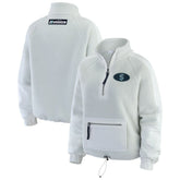 Seattle Kraken WEAR by Erin Andrews Women's Polar Fleece Quarter-Zip Jacket - Gray Jackets